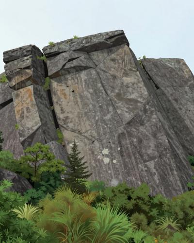 AI-generated illustration of Fóia Peak