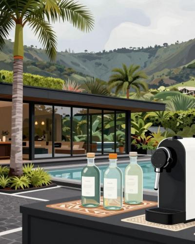AI-generated illustration of Furnas Boutique Hotel