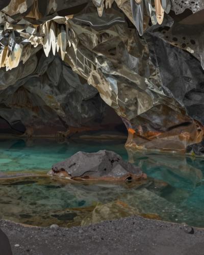 AI-generated illustration of Lava Caves (Grutas De Lava)