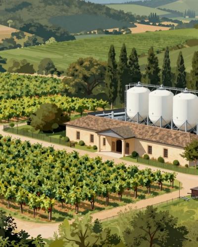 AI-generated illustration of Local Wineries