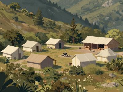 AI-generated illustration of Montejunto Rural Campsite