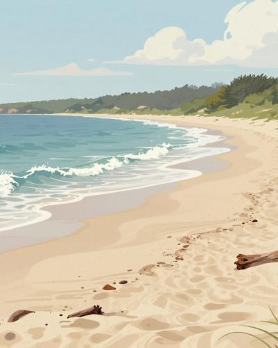 AI-generated illustration of Praia De Moledo (Moledo Beach)
