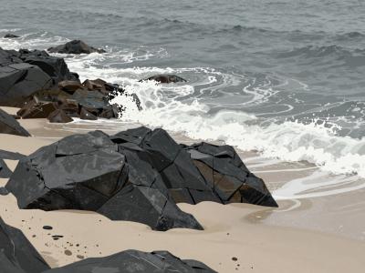 AI-generated illustration of Sandy Beaches Of Vila Do Conde