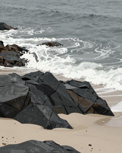 AI-generated illustration of Sandy Beaches Of Vila Do Conde