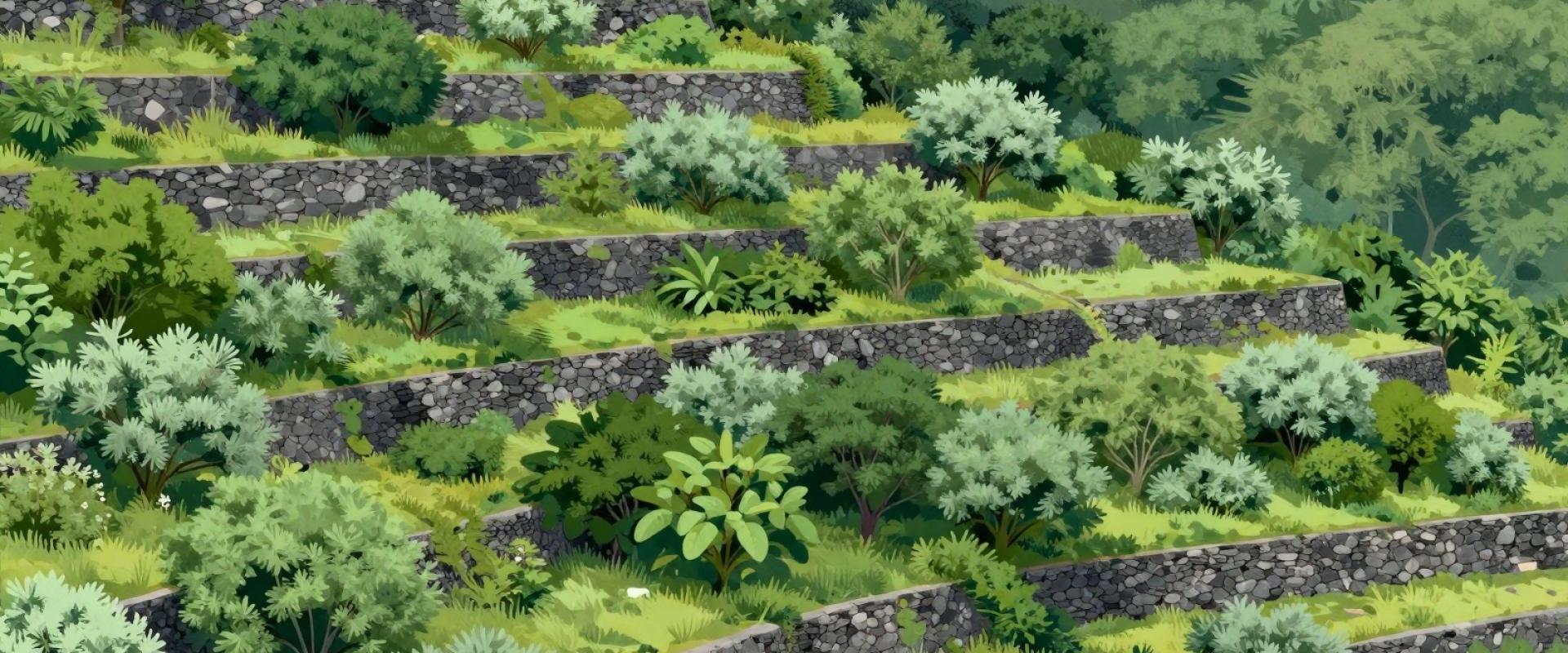 Terraced Vineyards And Schist Walls
