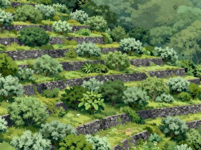 AI-generated illustration of Terraced Vineyards And Schist Walls