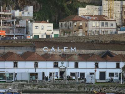 Calem port wine cellars on the Vila Nova de Gaia riverfront in Porto