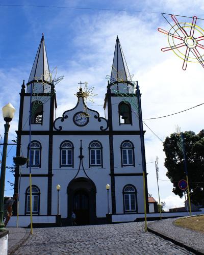 The twin-towered Church of Santa Maria Madalena on Pico