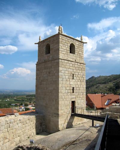 The stone keep of the castle at Castelo Novo