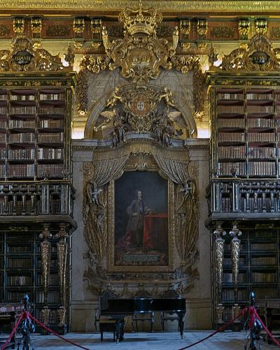 The gilded Baroque reading rooms of the Biblioteca Joanina, Coimbra