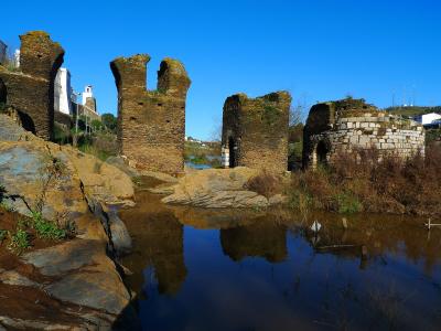 Remains of the Roman Torre do Rio on the Guadiana at Mértola