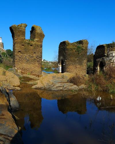 Remains of the Roman Torre do Rio on the Guadiana at Mértola