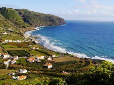 The bay of Praia Formosa on Santa Maria in the Azores