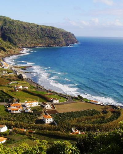 The bay of Praia Formosa on Santa Maria in the Azores