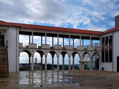 Arcaded courtyard loggia of the Machado de Castro National Museum in Coimbra