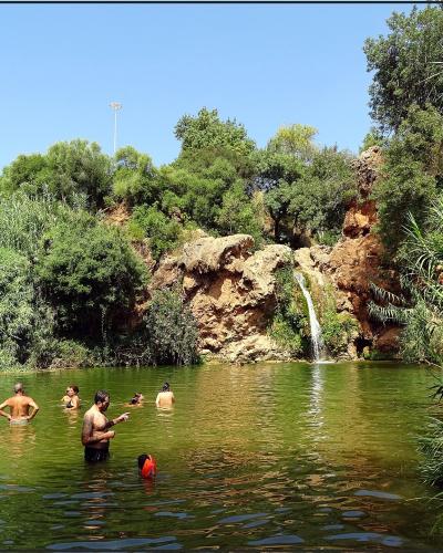 The green pool of Pego do Inferno near Tavira