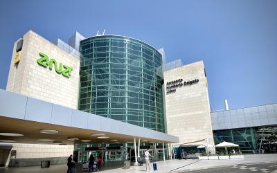Terminal building of Lisbon Humberto Delgado Airport