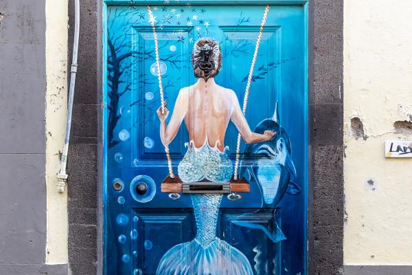 Rua De Santa Maria (Painted Doors Art Project)
