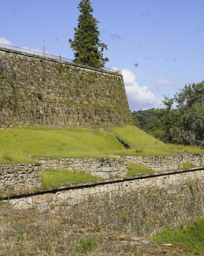 The massive stone ramparts of Monção