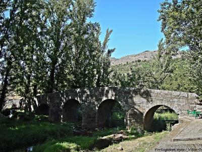 The arched medieval bridge at Portagem below Marvão