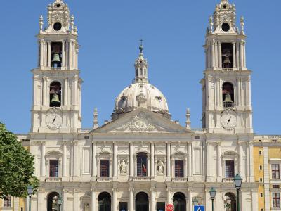 The twin-towered facade of the National Palace of Mafra