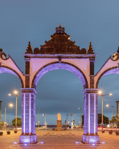 Portas da Cidade gates in Ponta Delgada on Sao Miguel Island, Azores