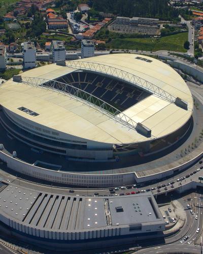 Aerial view of Estadio do Dragao, home stadium of FC Porto