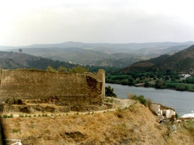 Ruins of the castle of Alcoutim above the Guadiana valley