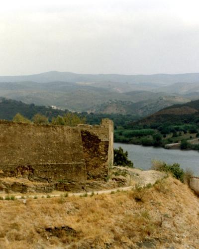 Ruins of the castle of Alcoutim above the Guadiana valley