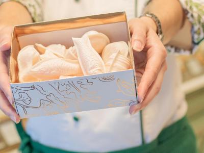 A box of ovos moles, Aveiro's traditional sweets